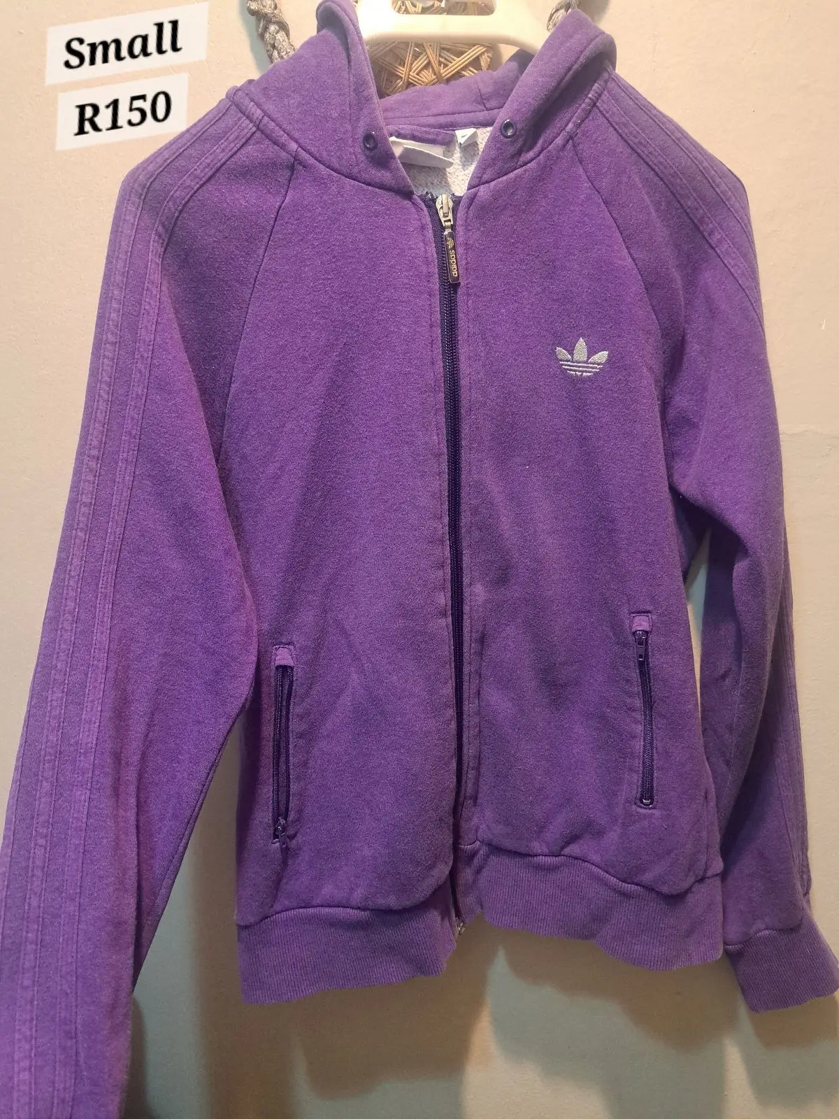 Adidas Purple Zip-Up Hoodie