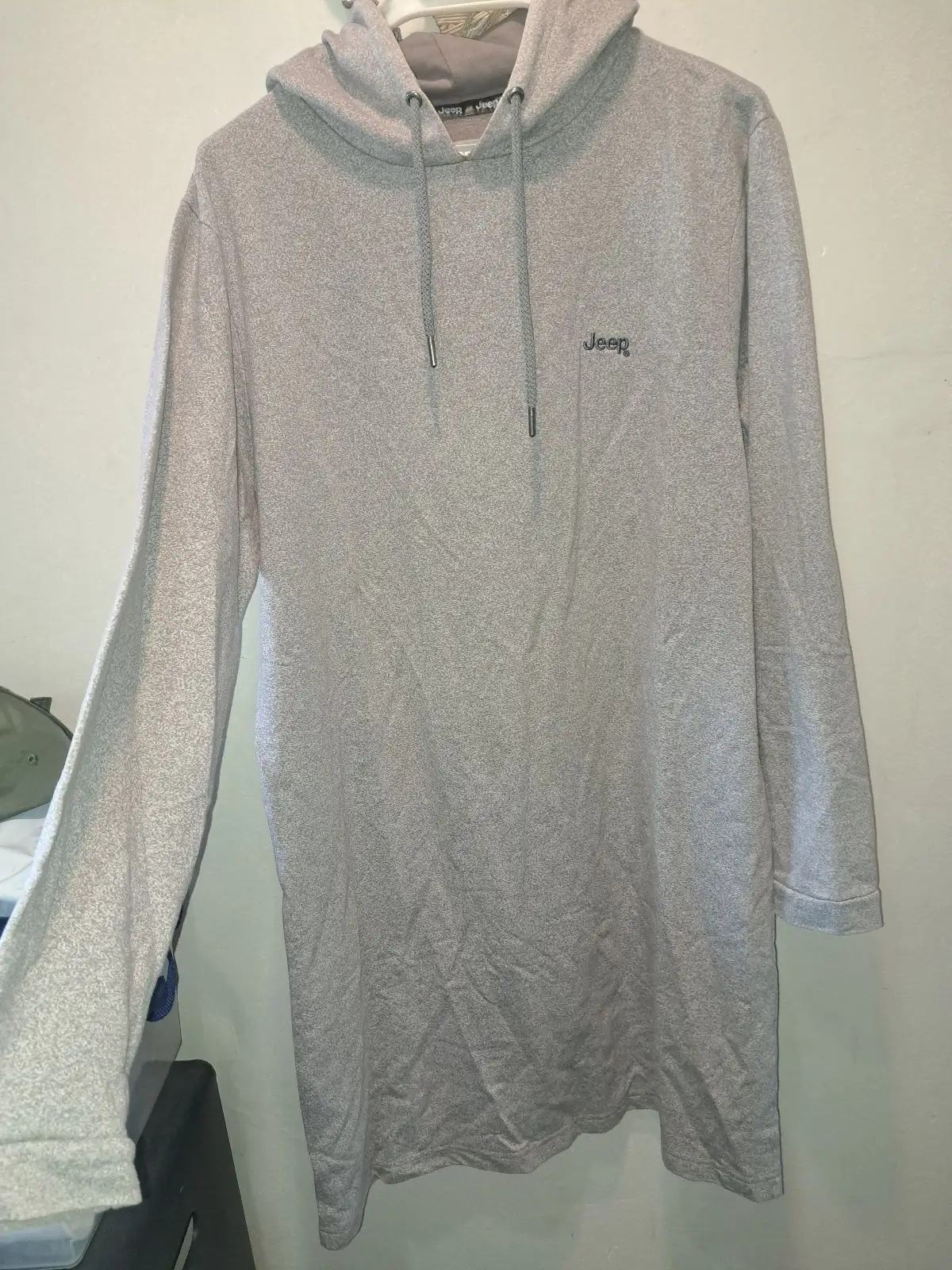Jeep Long Hoodie Top Grey Medium