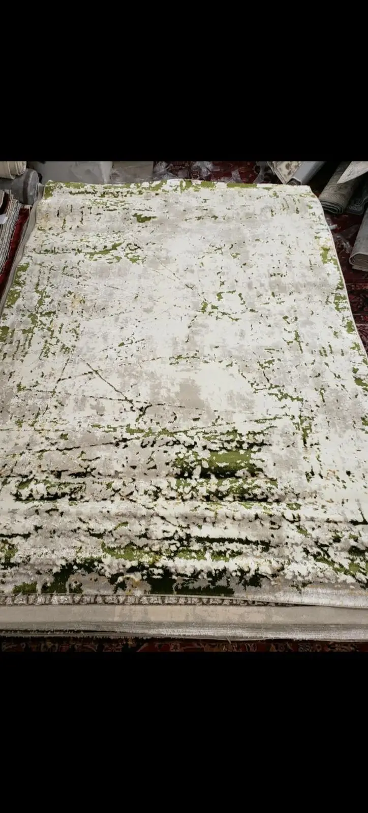 Green and White Persian Style Rug 160x230