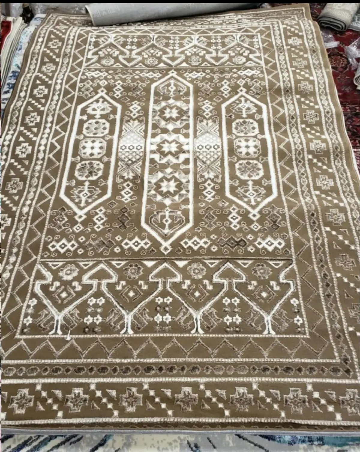 Persian Rug Brown and White 160x230