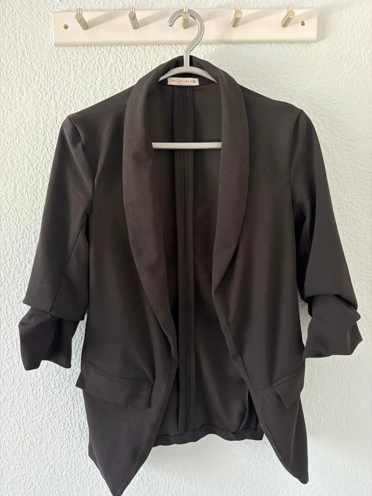 Only Daily Friday Black Open-Front Blazer XS