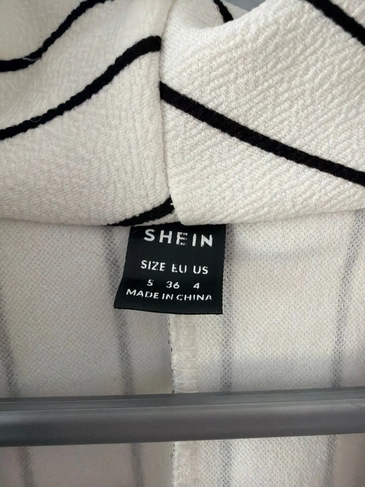 SHEIN Striped Open Front Jacket