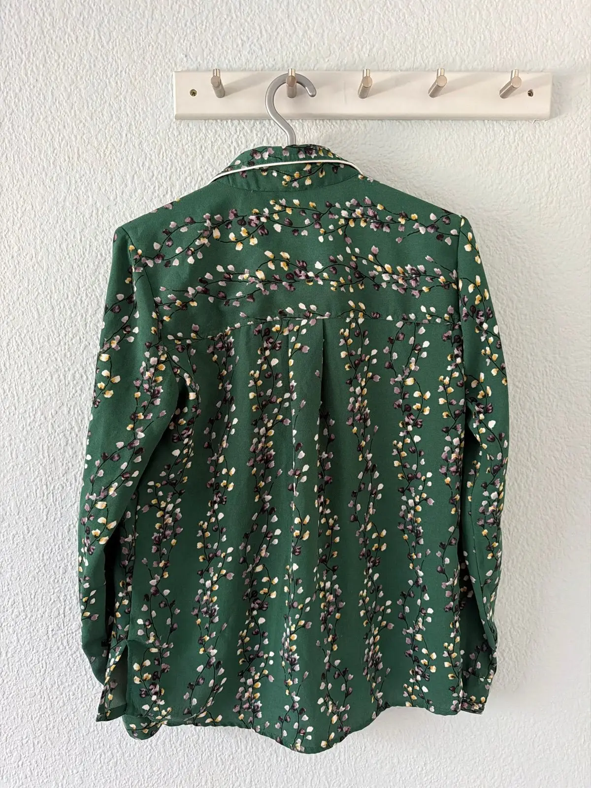 Only Green Floral Long Sleeve Button-Up Shirt