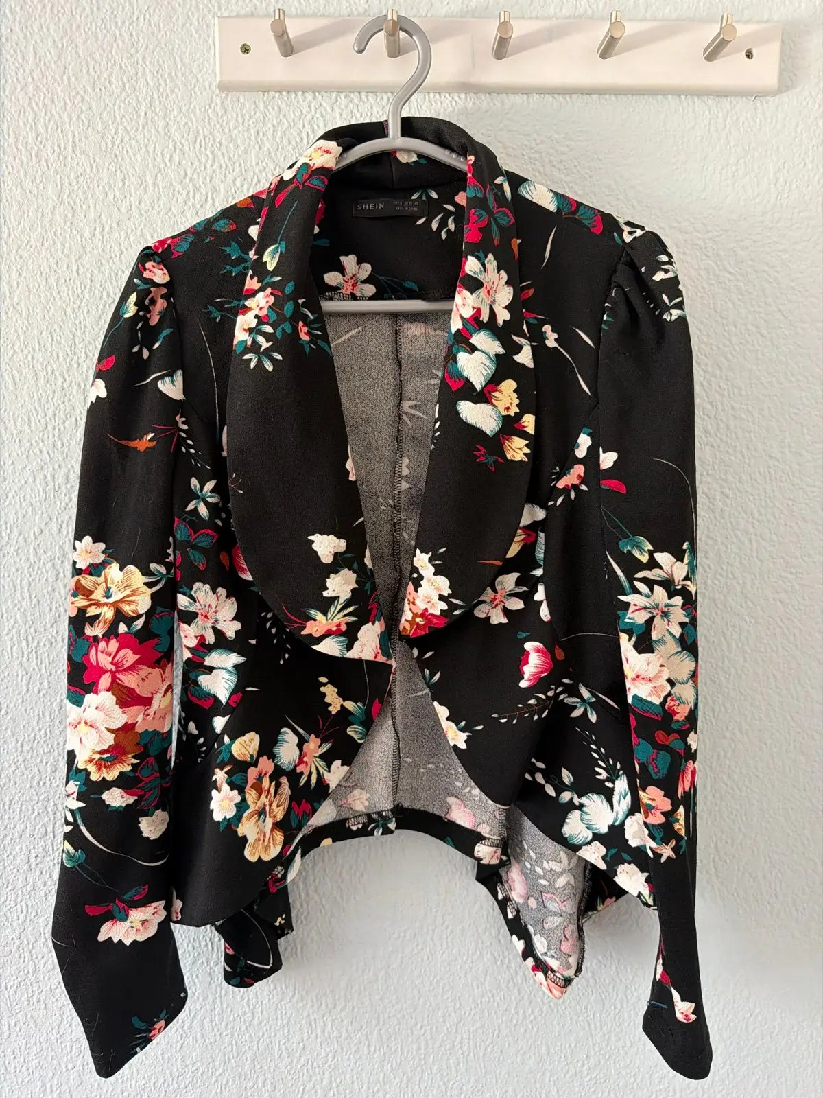 SHEIN Floral Print Open Front Blazer