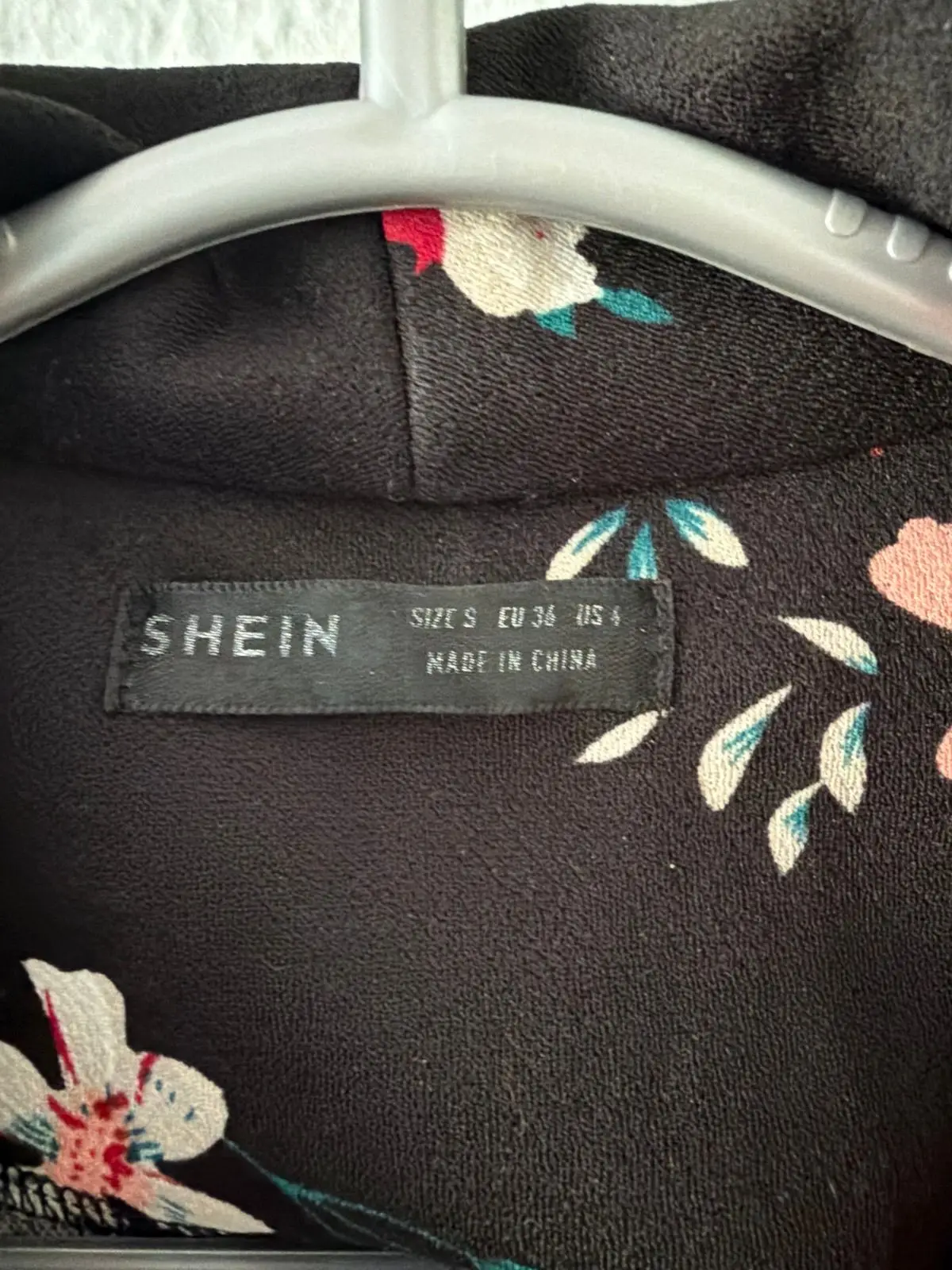 SHEIN Floral Print Open Front Blazer
