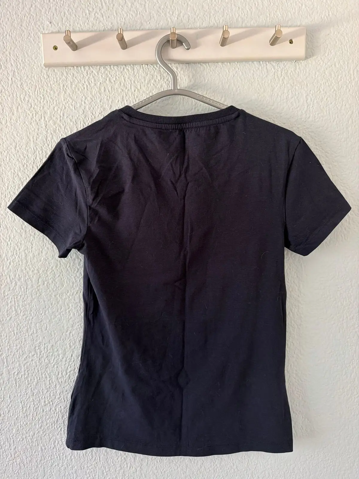 Polo Black V-Neck T-Shirt with Red Logo