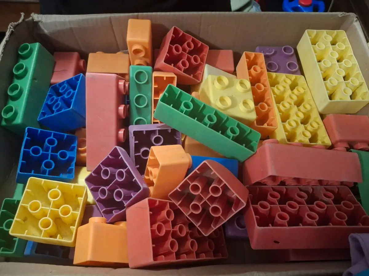 Assorted Plastic Toy Building Blocks Bundle