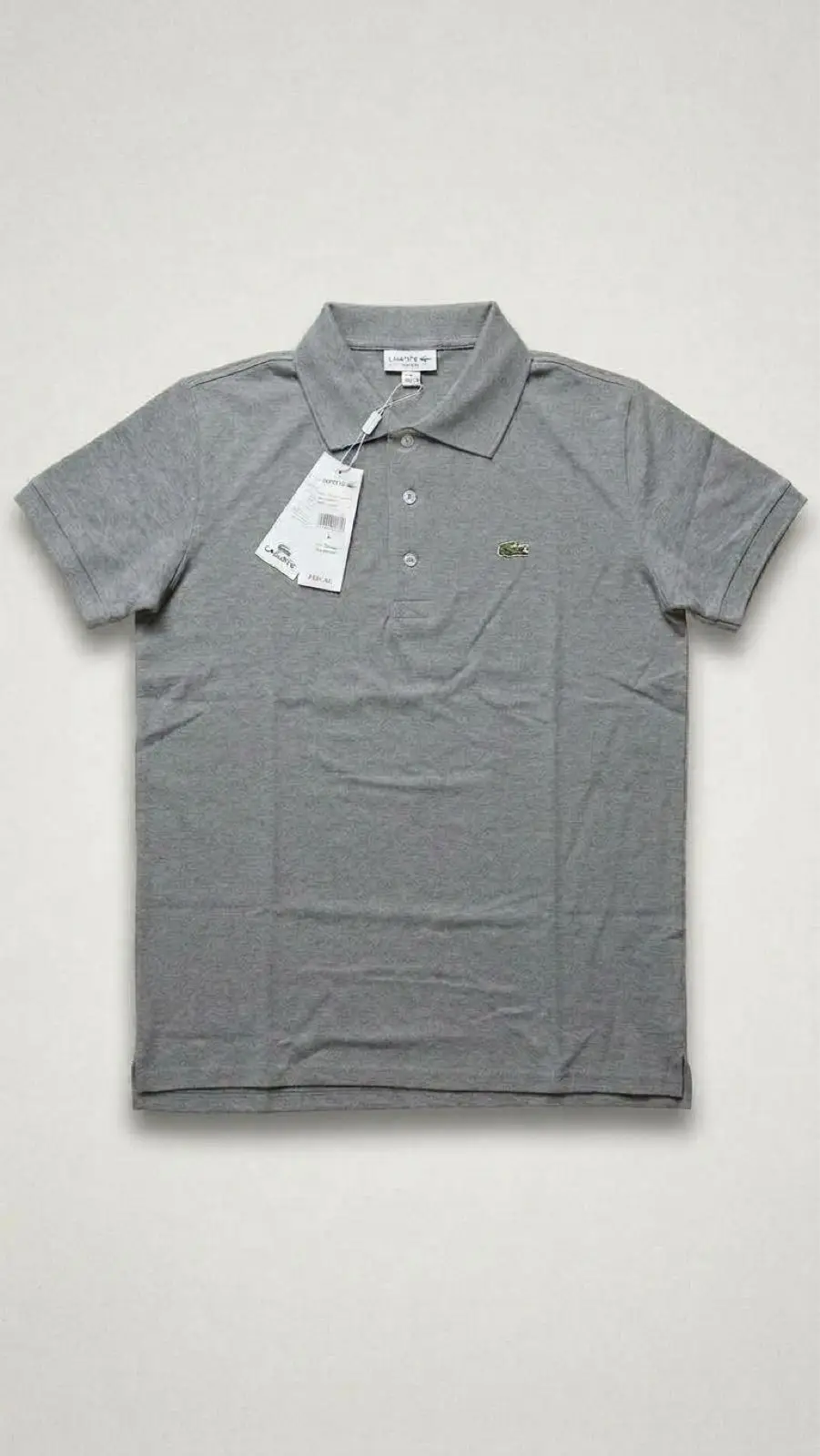 Lacoste Grey Classic Fit Polo T-Shirt