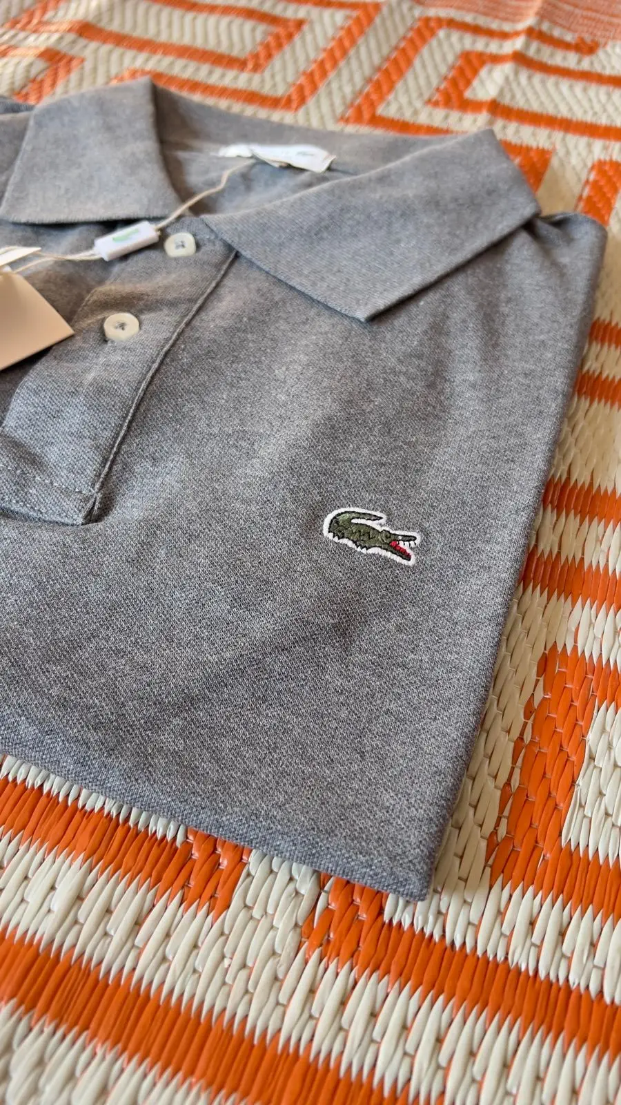 Lacoste Grey Classic Fit Polo T-Shirt