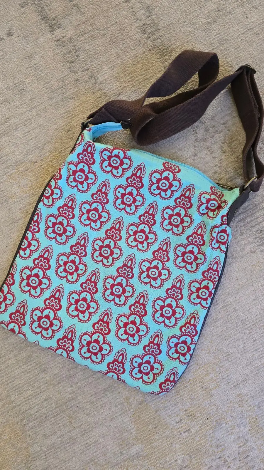 Pepper Tree Floral Print Crossbody Bag