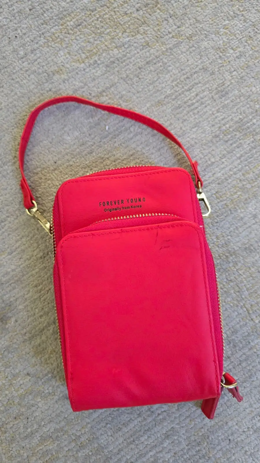 Forever Young Red Phone Bag with Strap