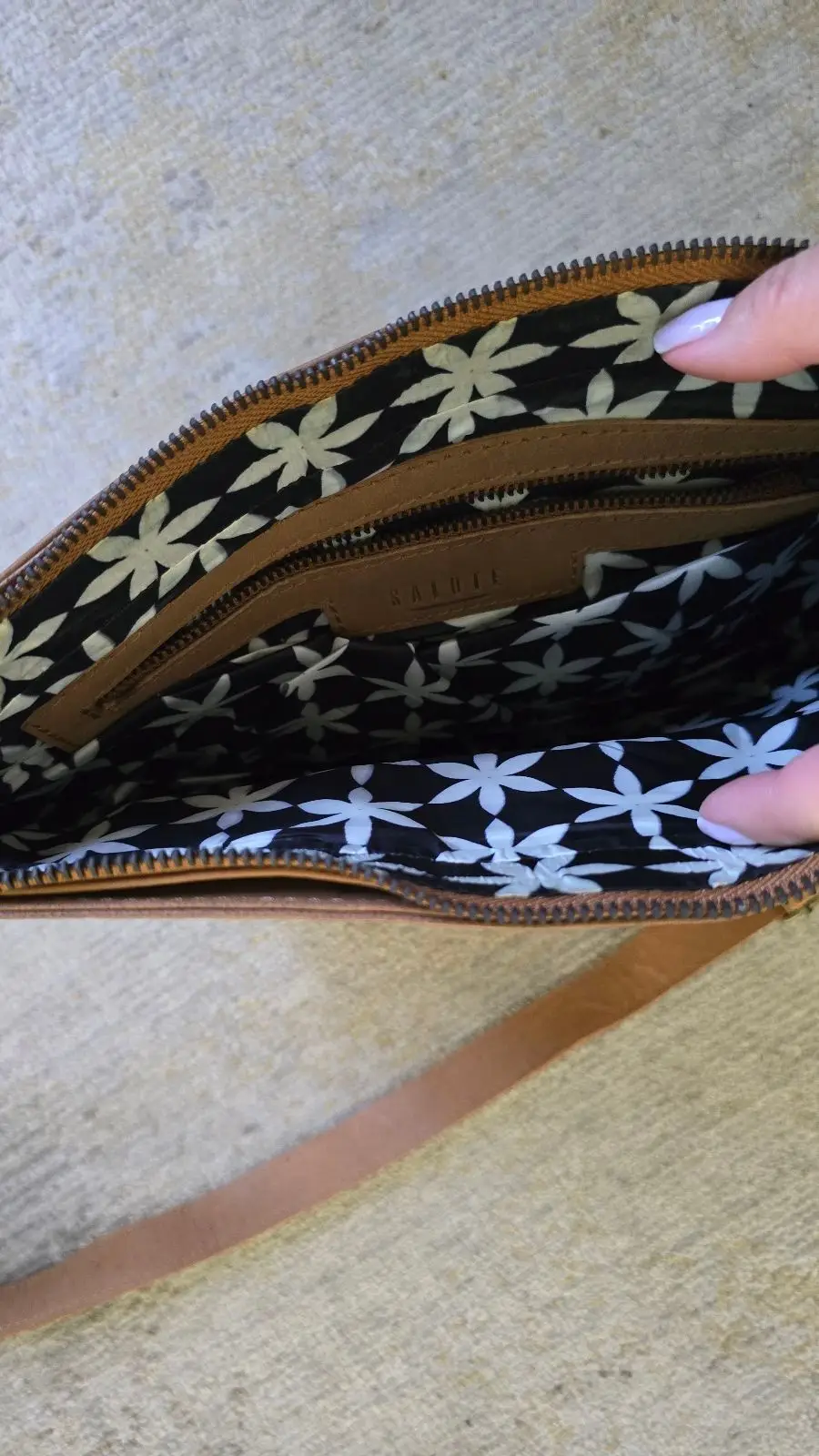 Salute Brown Crossbody Bag with Front Pocket