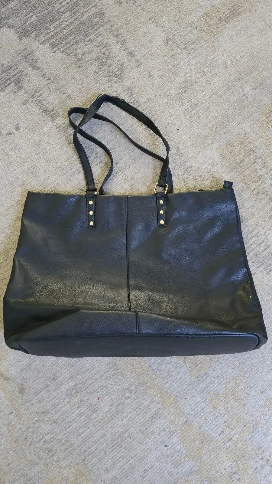 Black Tote Bag with Dual Straps