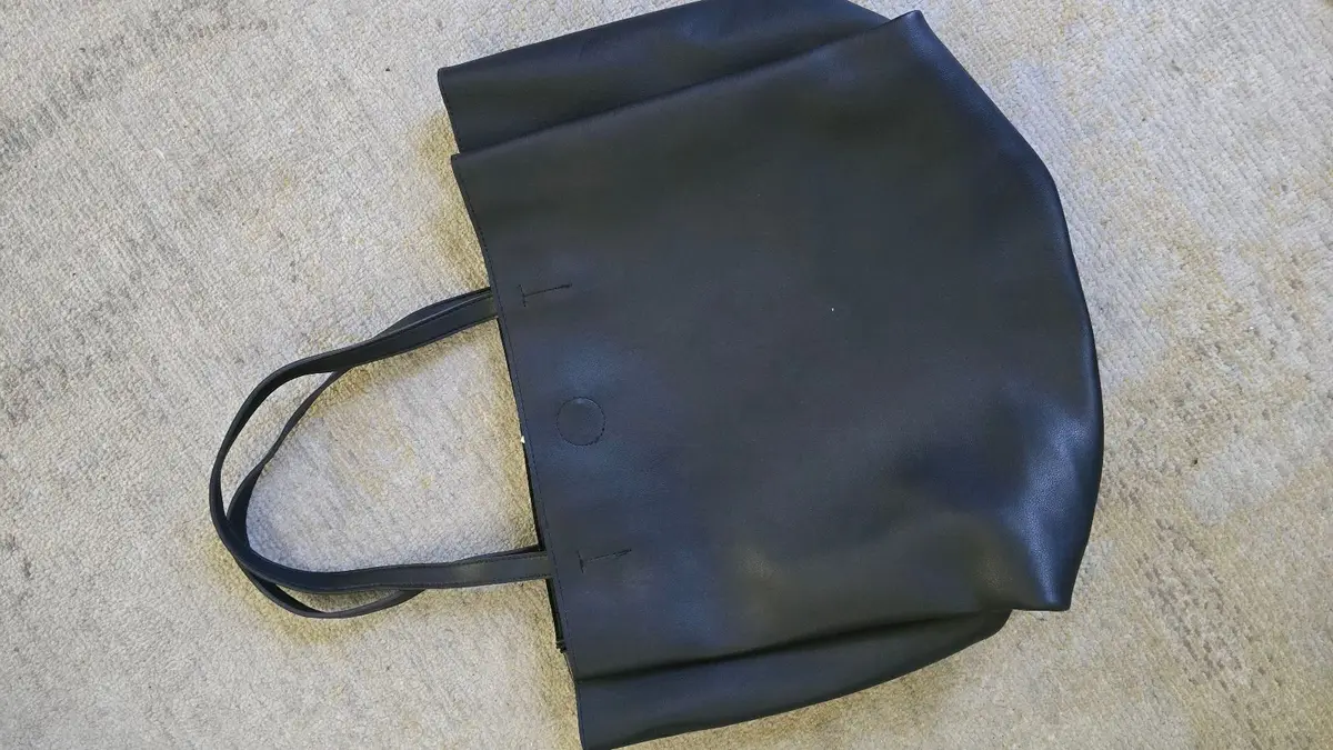 Black Tote Bag with Dual Straps