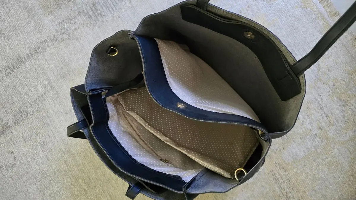 Black Tote Bag with Dual Straps
