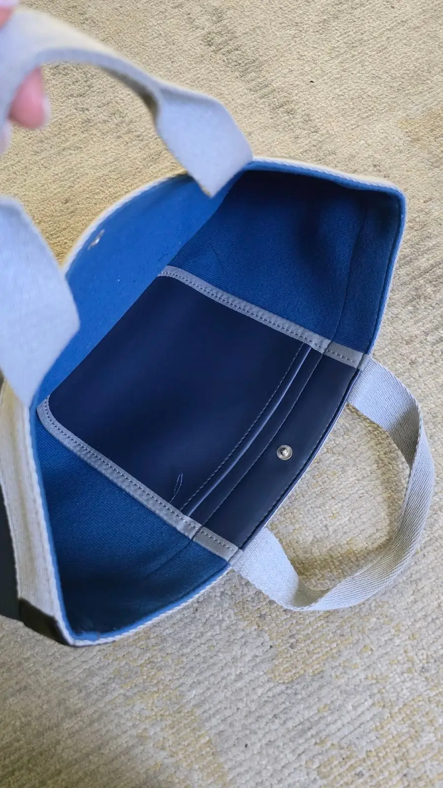 Blue and Grey Tote Bag