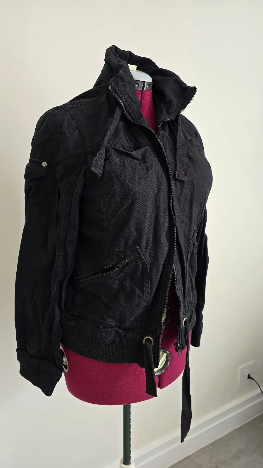 Woolworths Black Utility Bomber Jacket