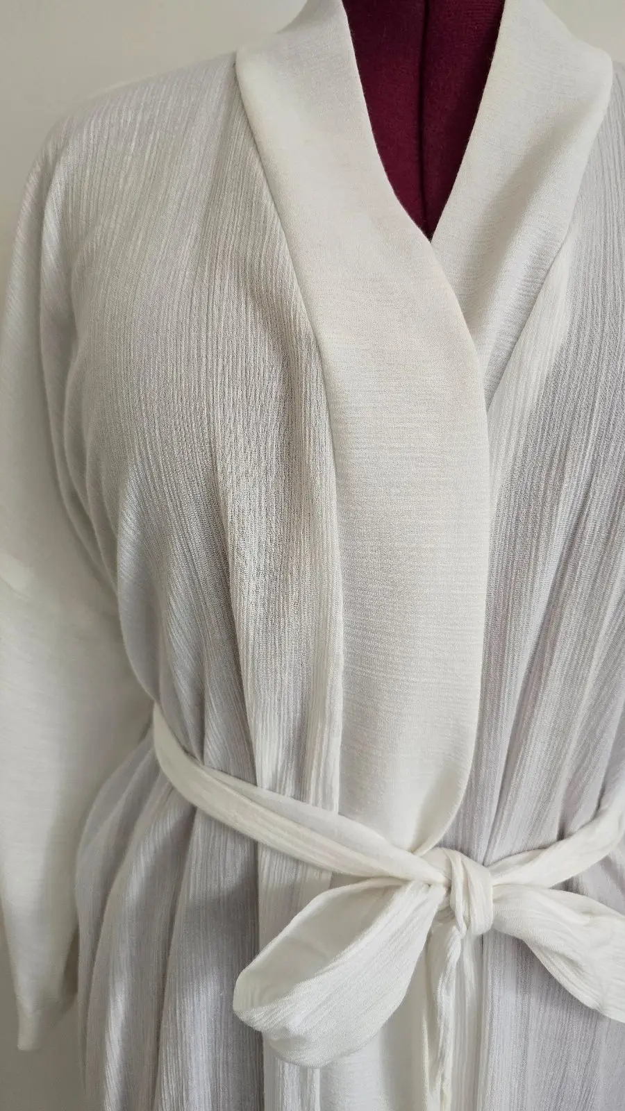 White Kimono Robe with Belt