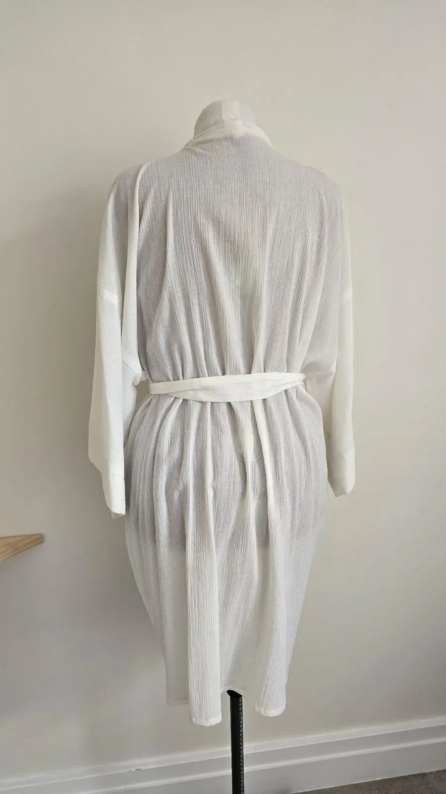 White Kimono Robe with Belt