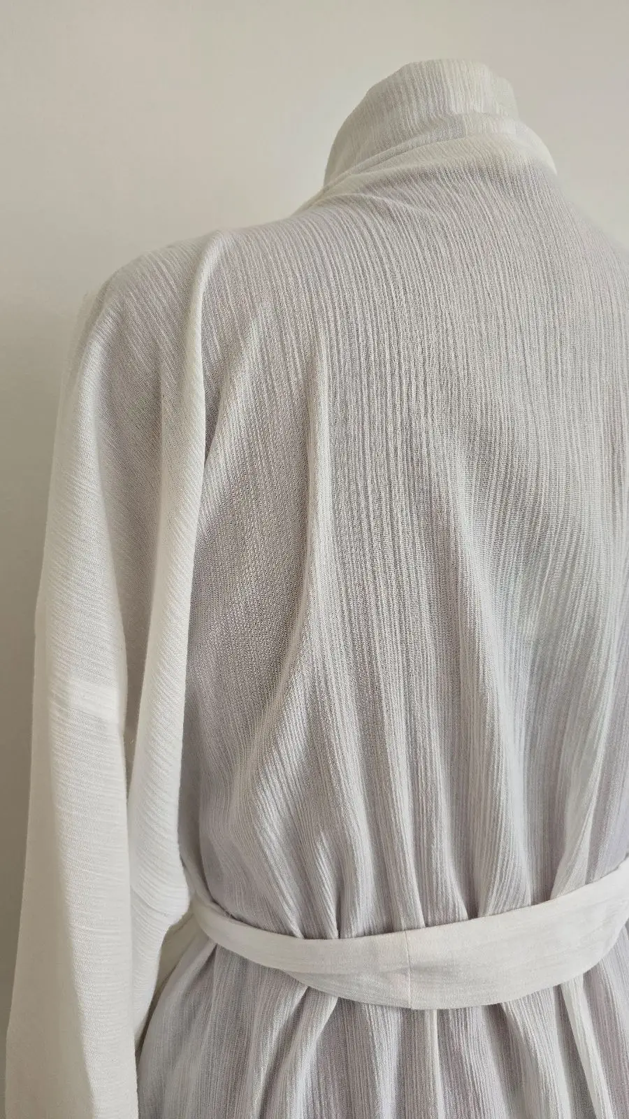 White Kimono Robe with Belt