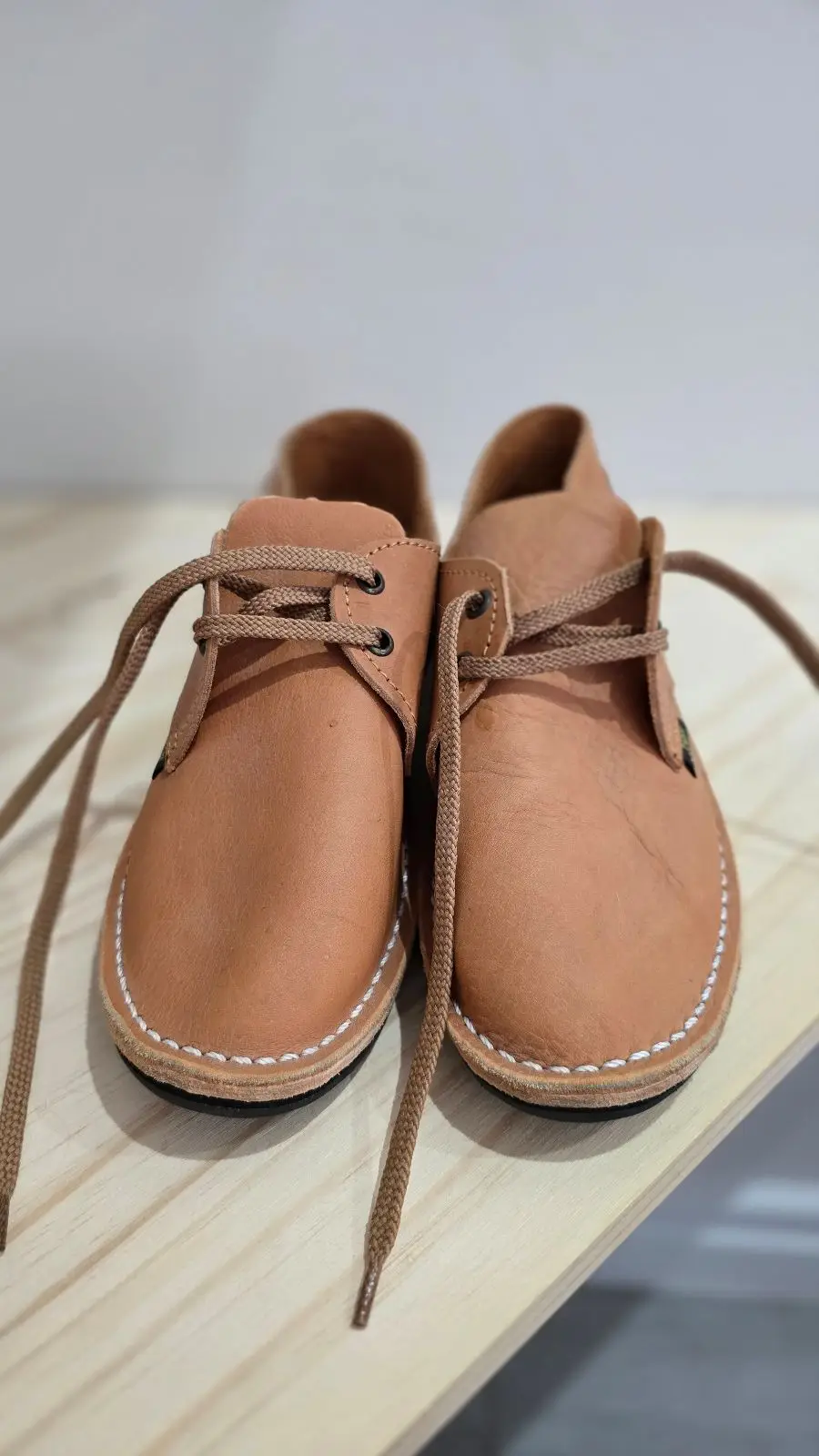 Tan Lace-Up Shoes
