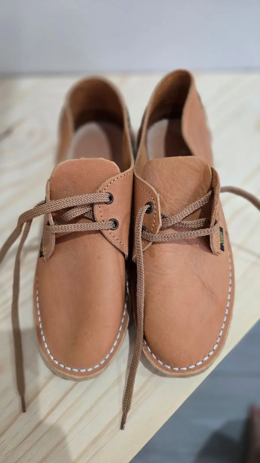 Tan Lace-Up Shoes