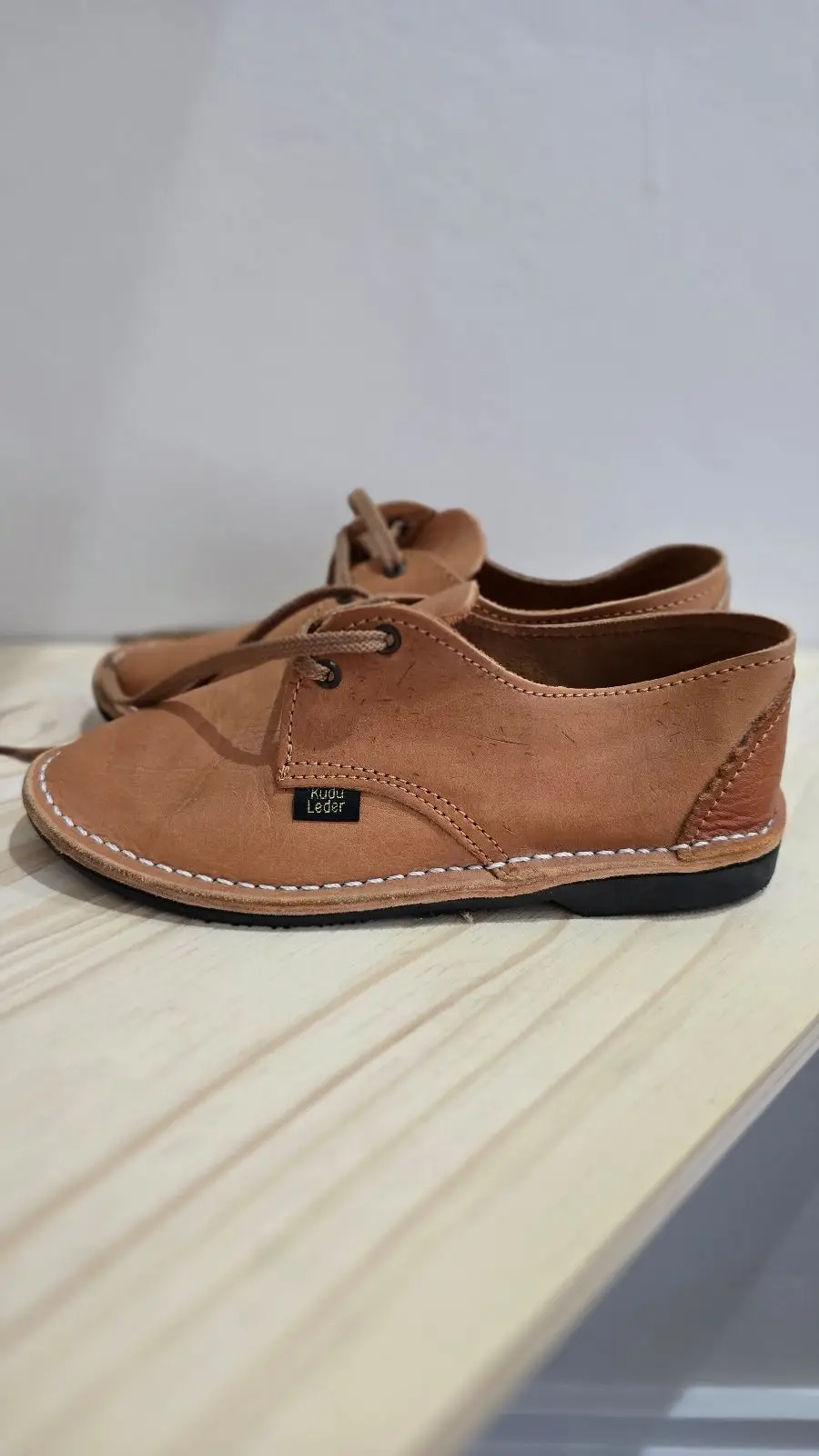Tan Lace-Up Shoes