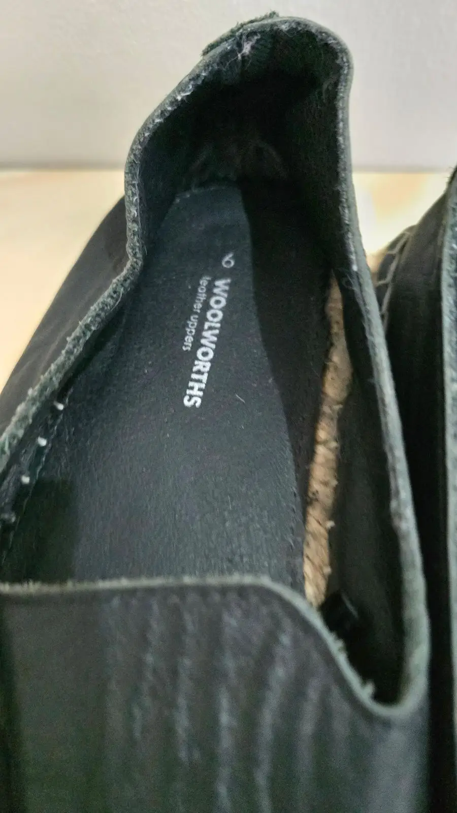 Woolworths Black Espadrilles Size 6