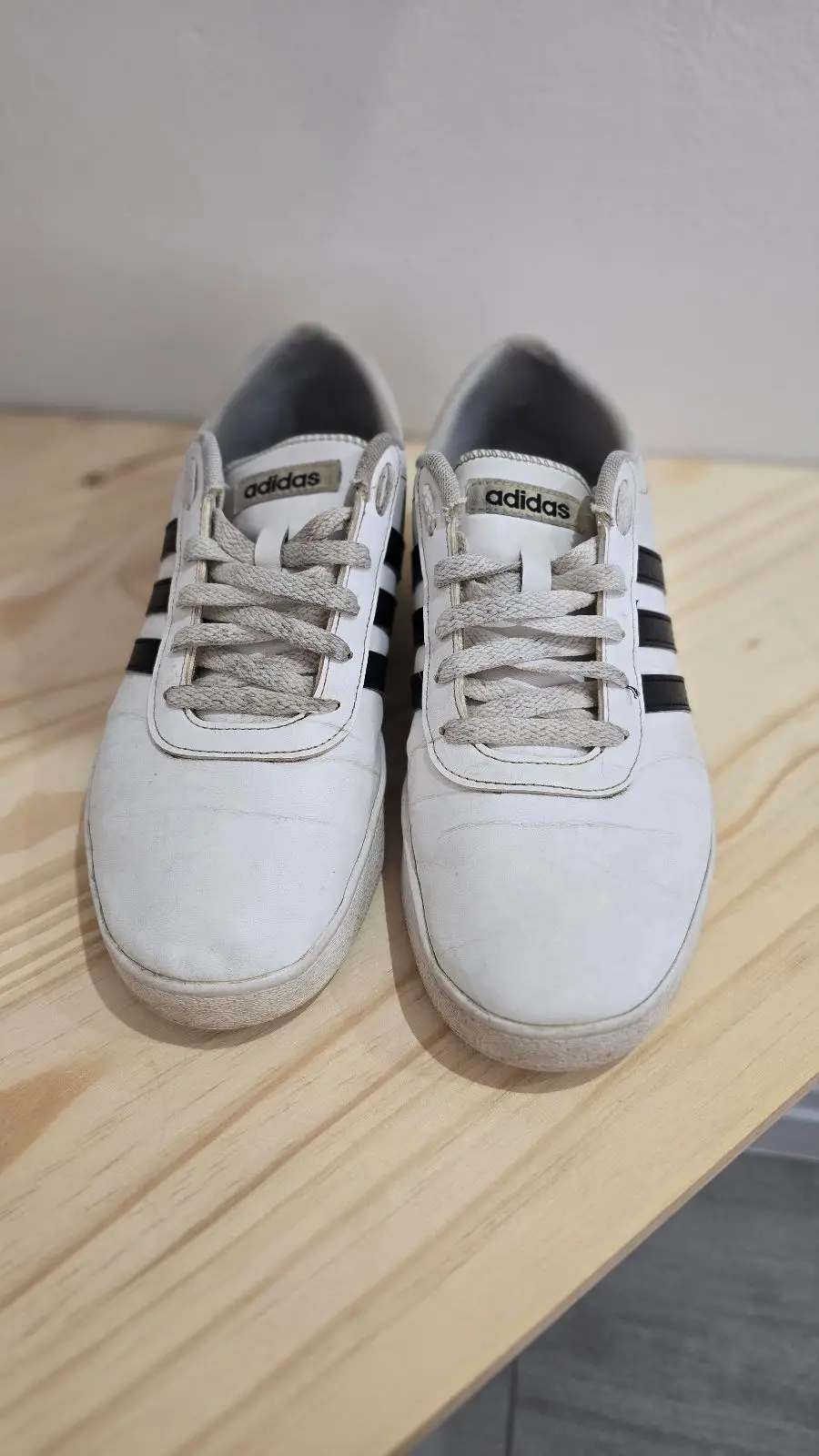 Adidas White and Black Low-Top Sneakers
