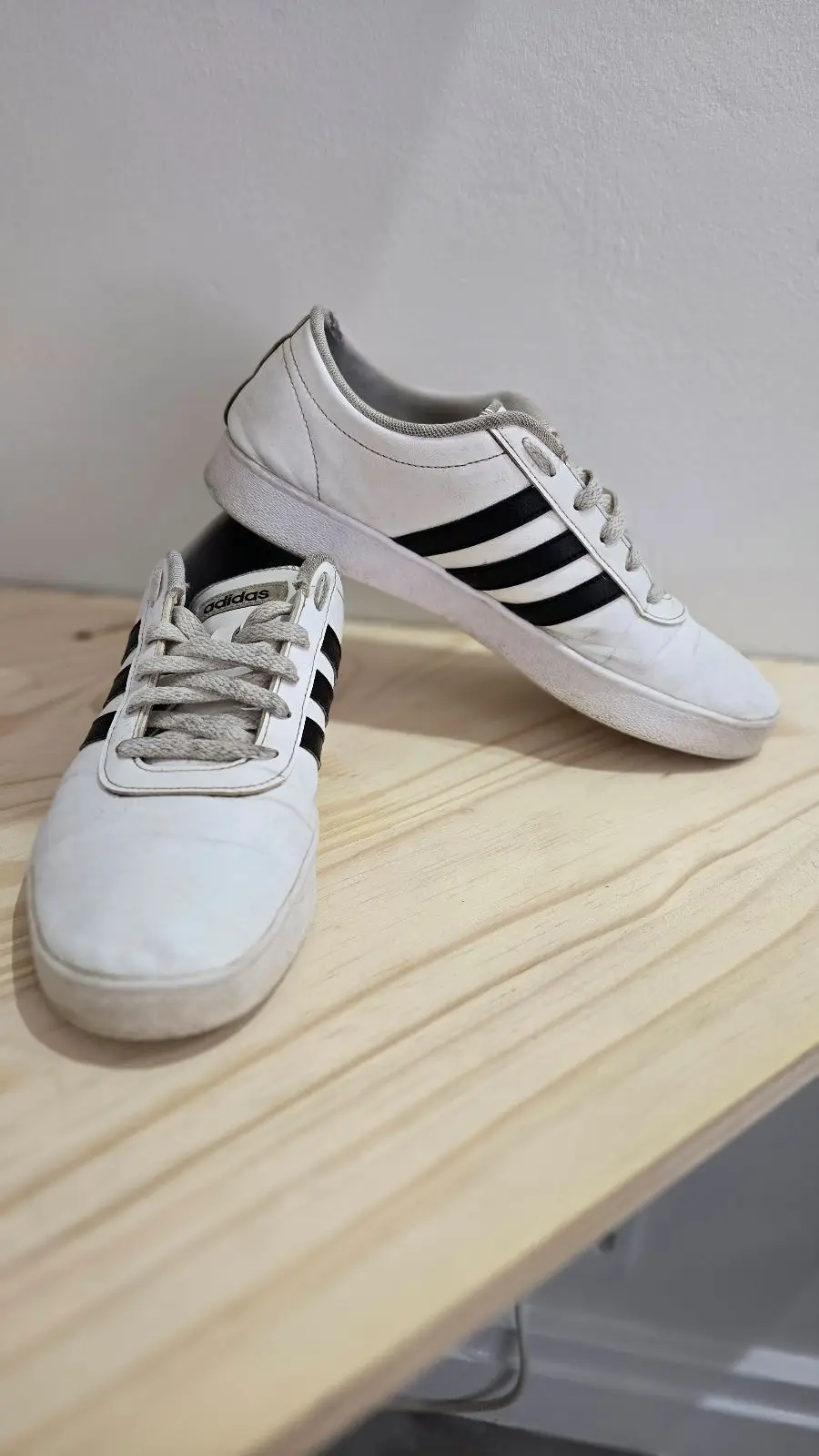 Adidas White and Black Low-Top Sneakers