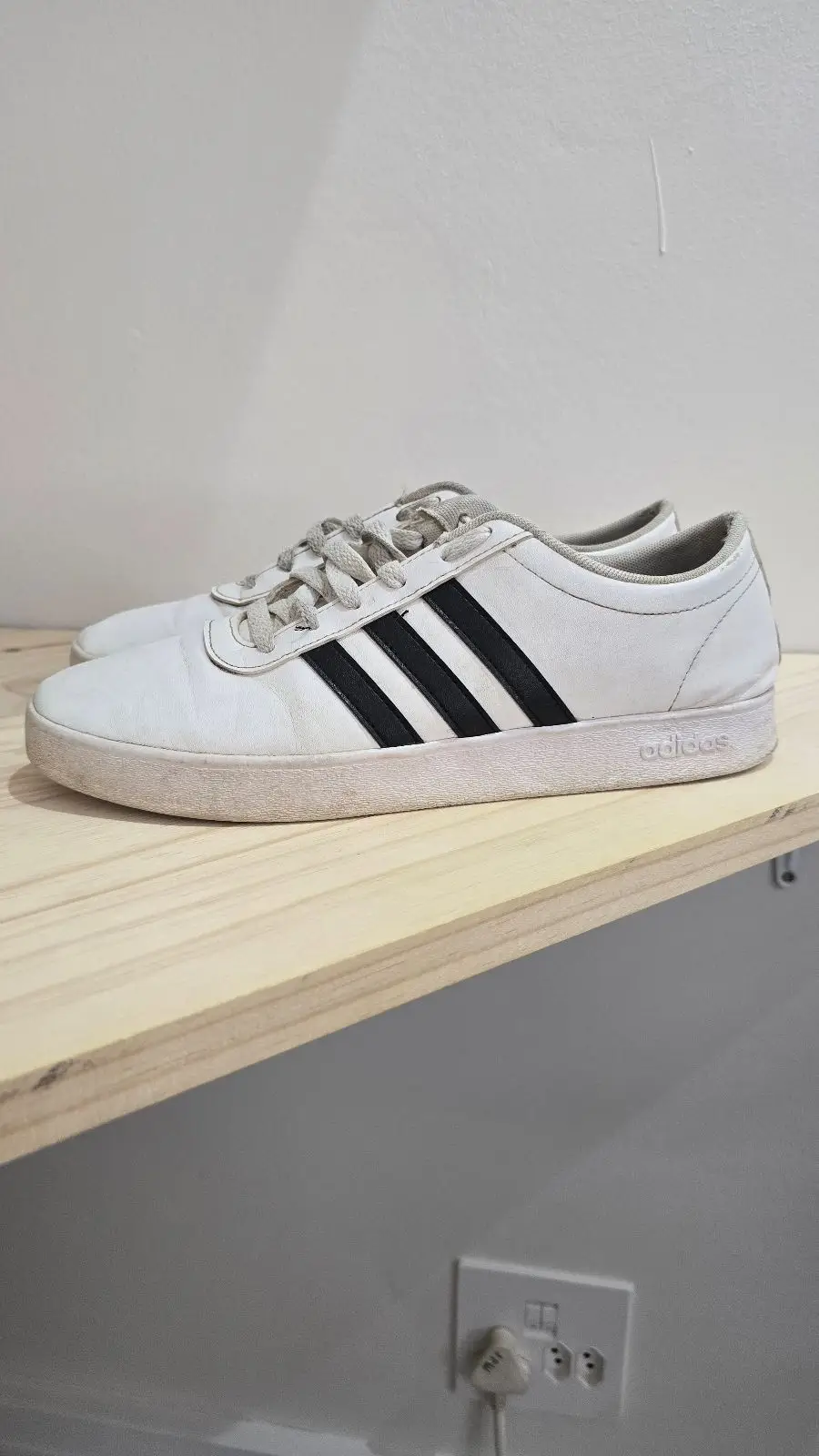 Adidas White and Black Low-Top Sneakers