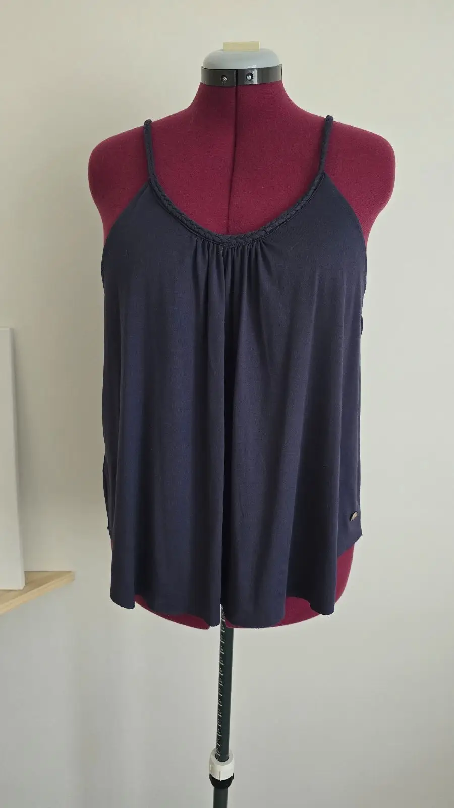 Navy Blue Camisole Top with Strap Detail Size L