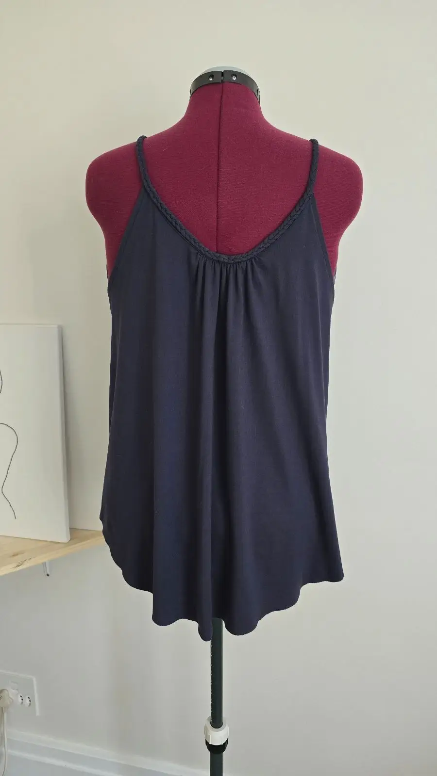 Navy Blue Camisole Top with Strap Detail Size L