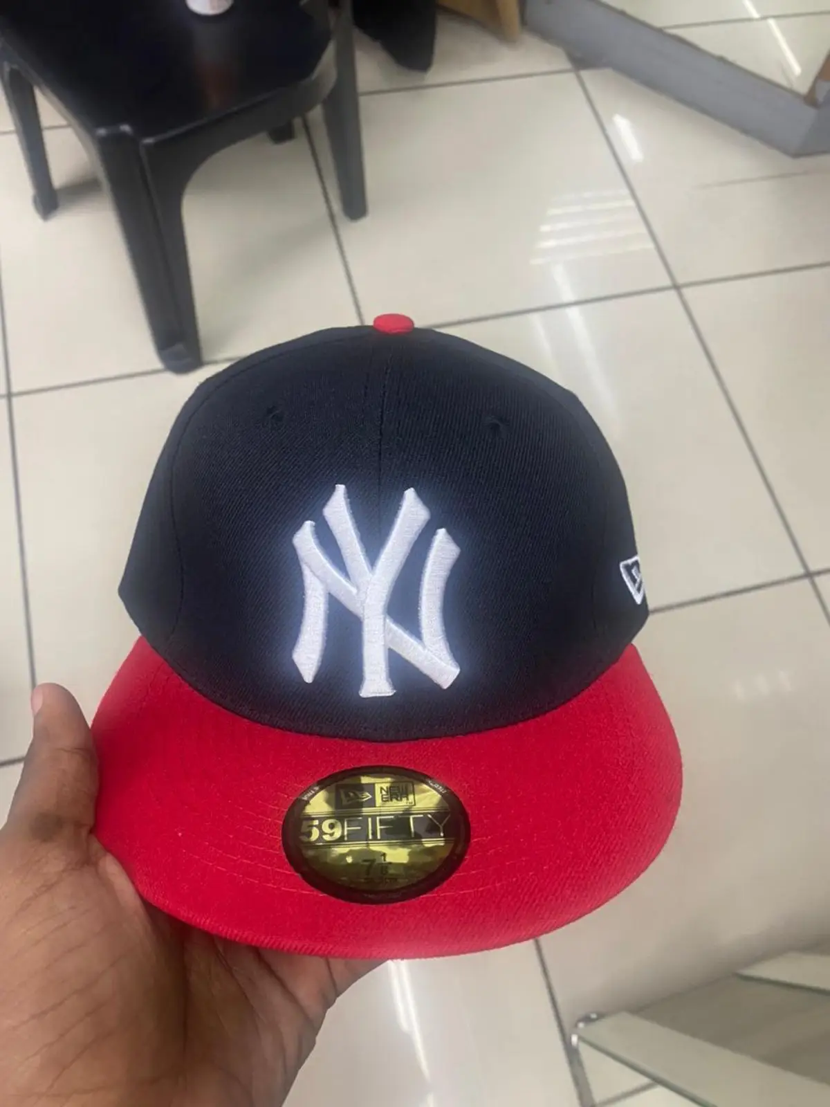 New Era Red NY Yankees Rose Embroidered Fitted Cap