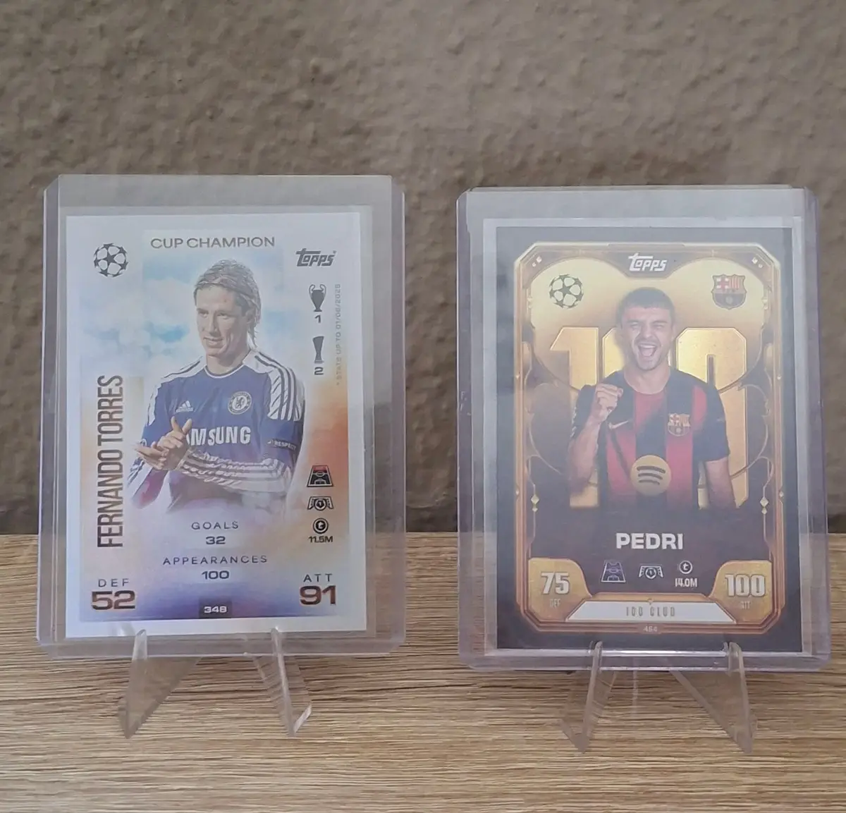 Topps Match Attax Fernando Torres and Pedri Football Cards