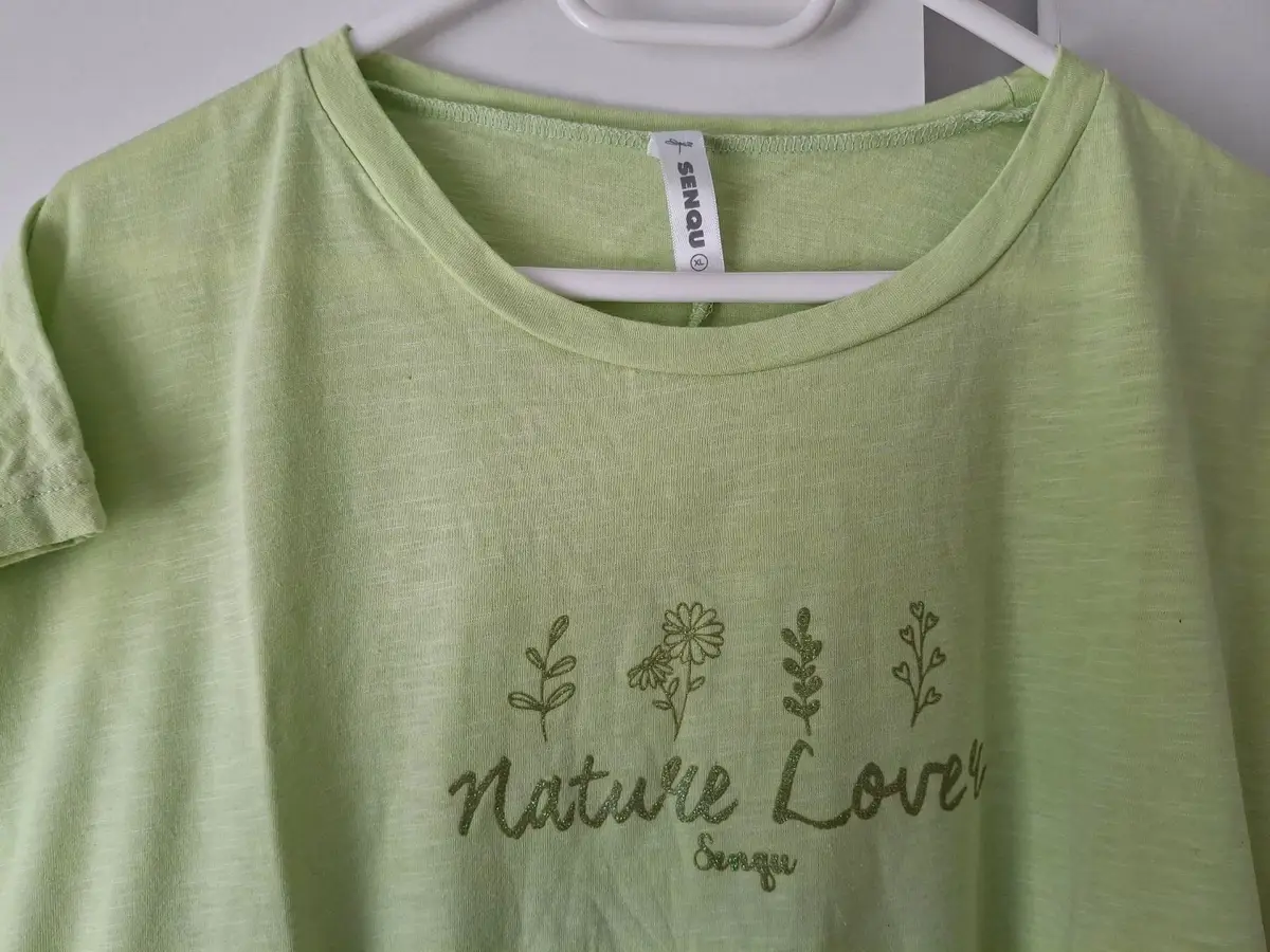 Senqu Lime Green Nature Lover Graphic T-Shirt