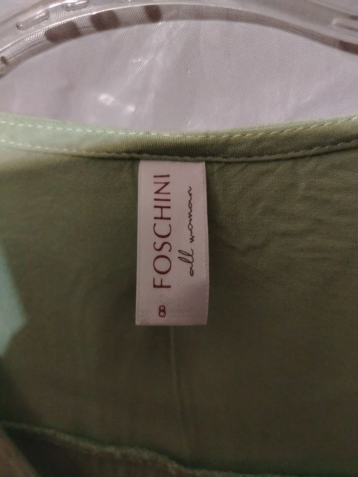 Foschini Green Tie-Front Puff Sleeve Blouse Size 8