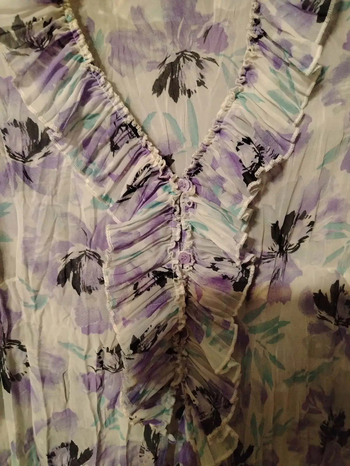 Woolworths Floral Ruffle Blouse Size 12