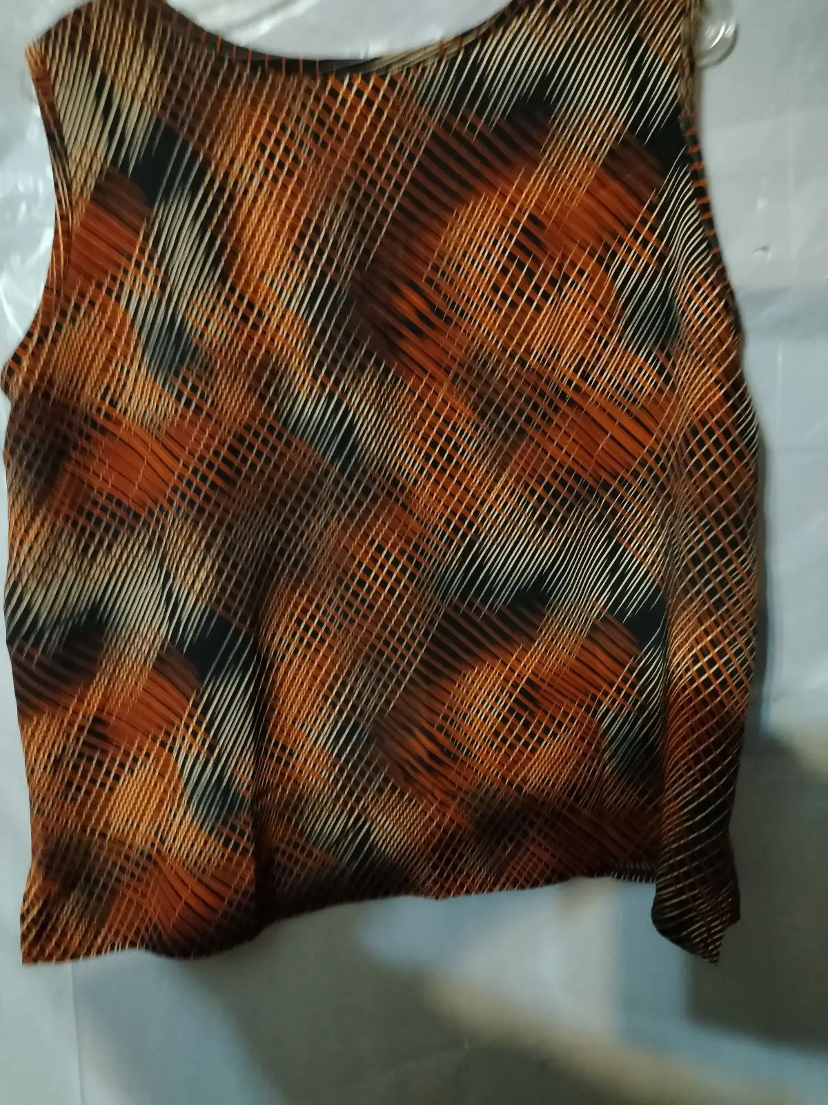 Ladies Sleeveless Abstract Print Top XL