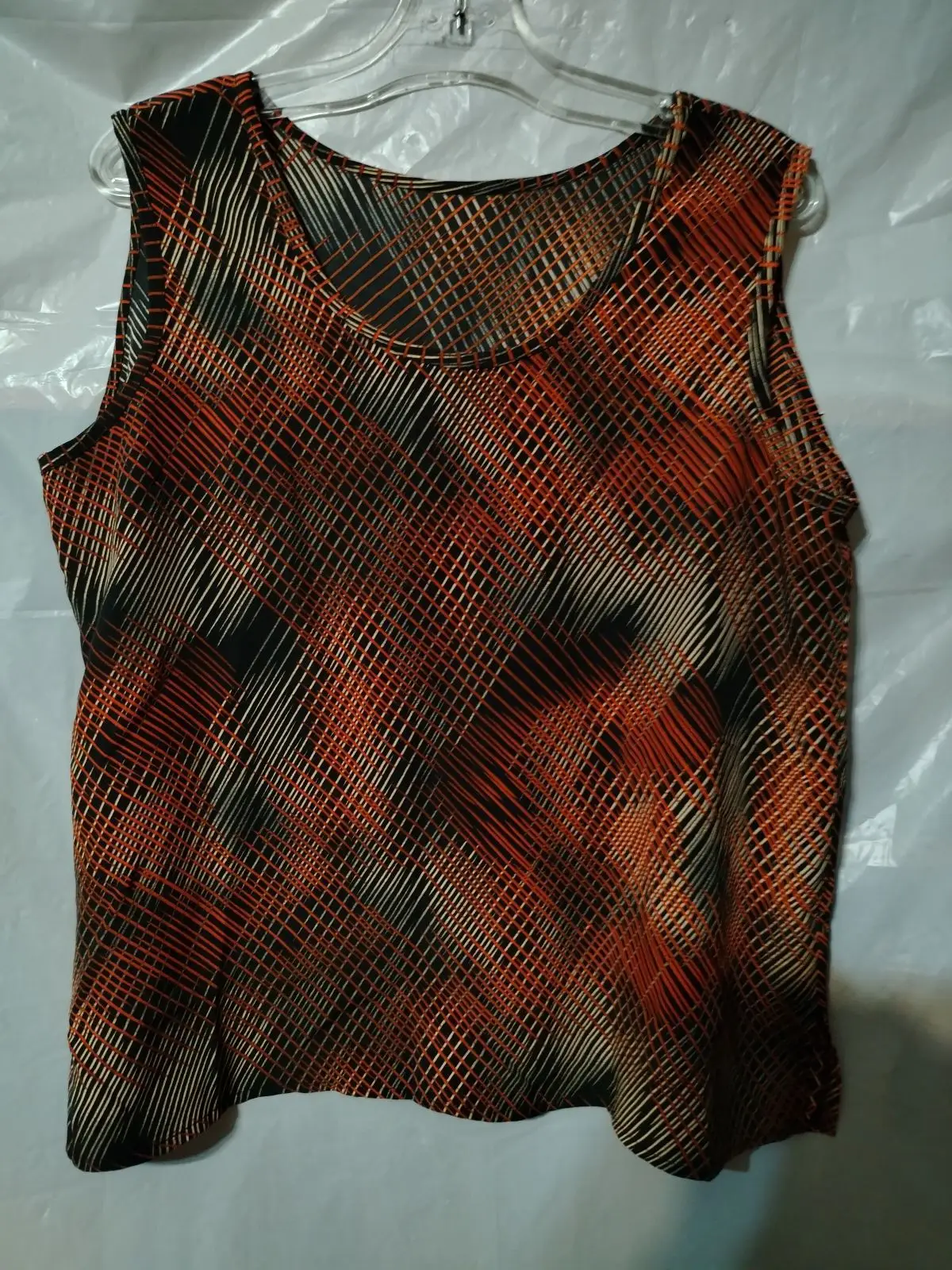 Ladies Sleeveless Abstract Print Top XL