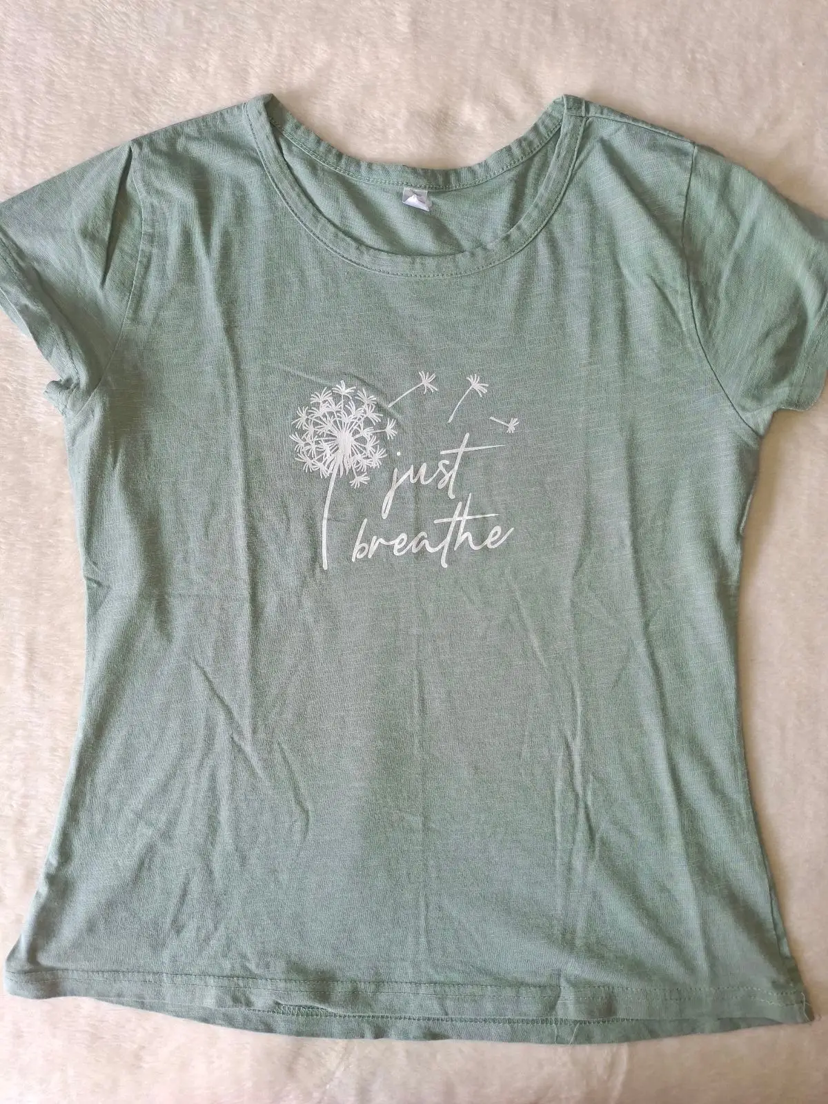 Senqu Sage Green Just Breathe Graphic T-Shirt