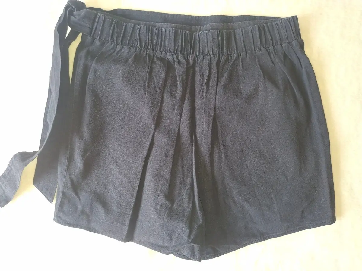 Pick n Pay Clothing Black Mock-Wrap Side-Tie Skort