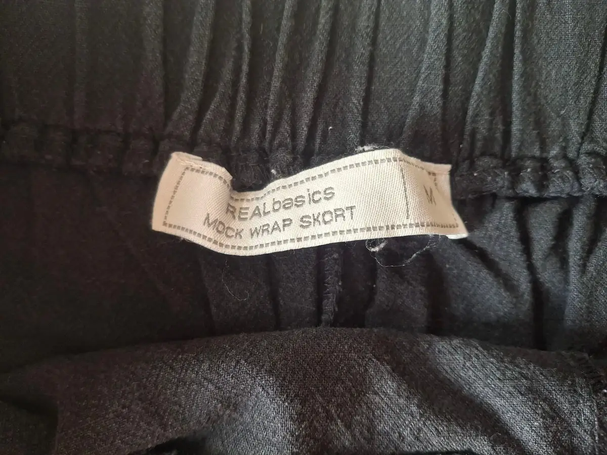 Pick n Pay Clothing Black Mock-Wrap Side-Tie Skort