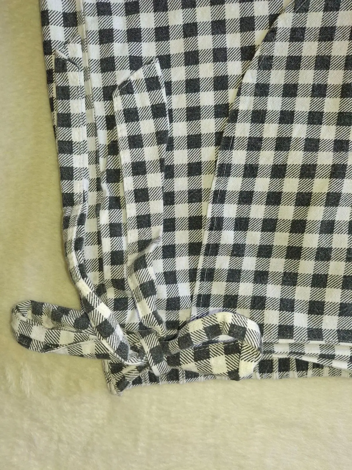 Pick n Pay Black and White Gingham Wrap Skort Large
