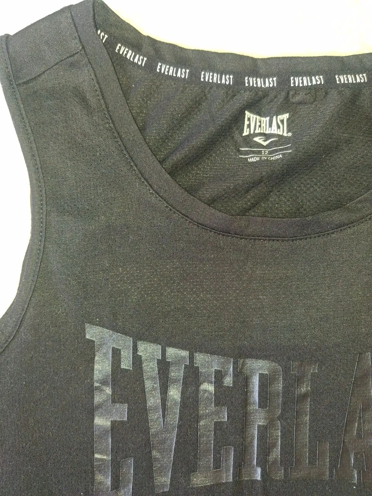 Everlast Black Graphic Gym Tank Top