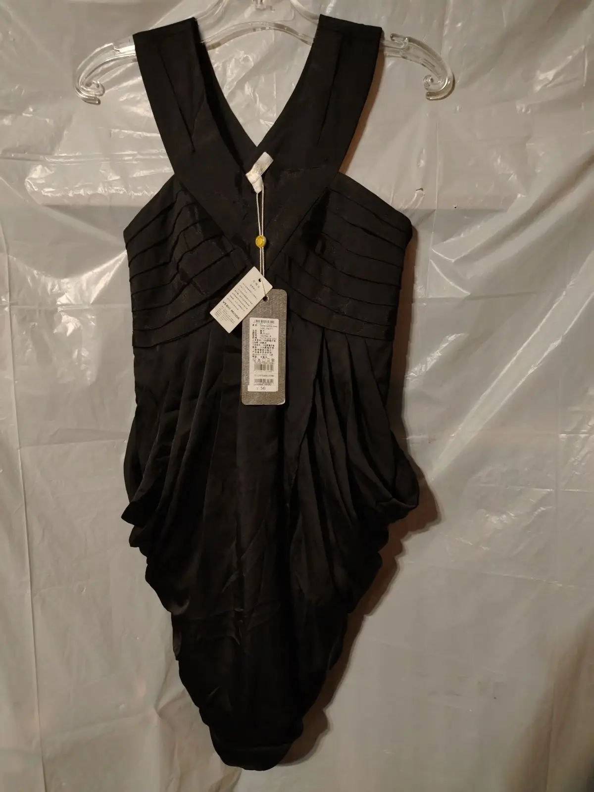 Vero Moda Classic Black Draped Halterneck Dress