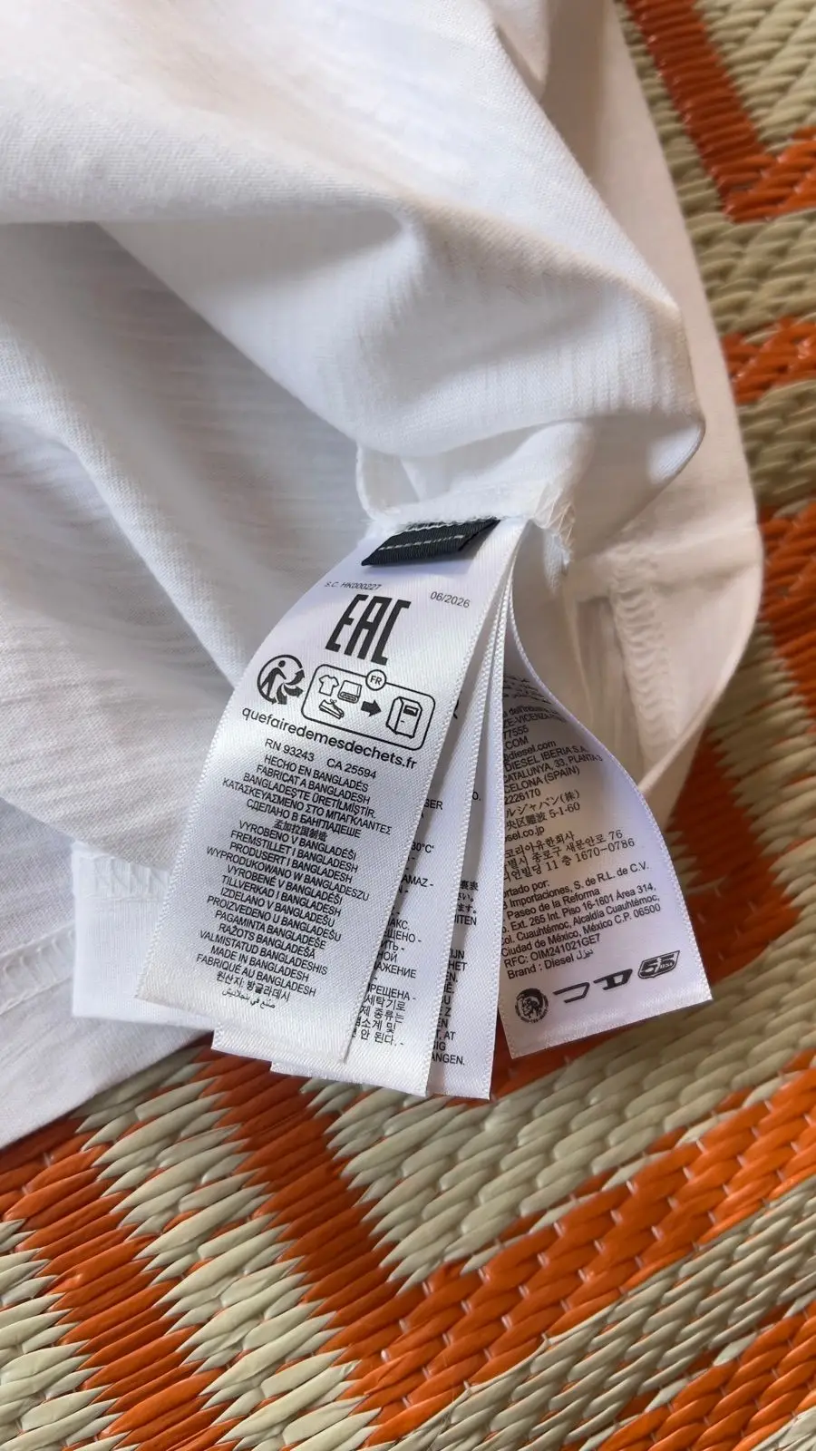 Diesel White Boxy Fit T-Shirt