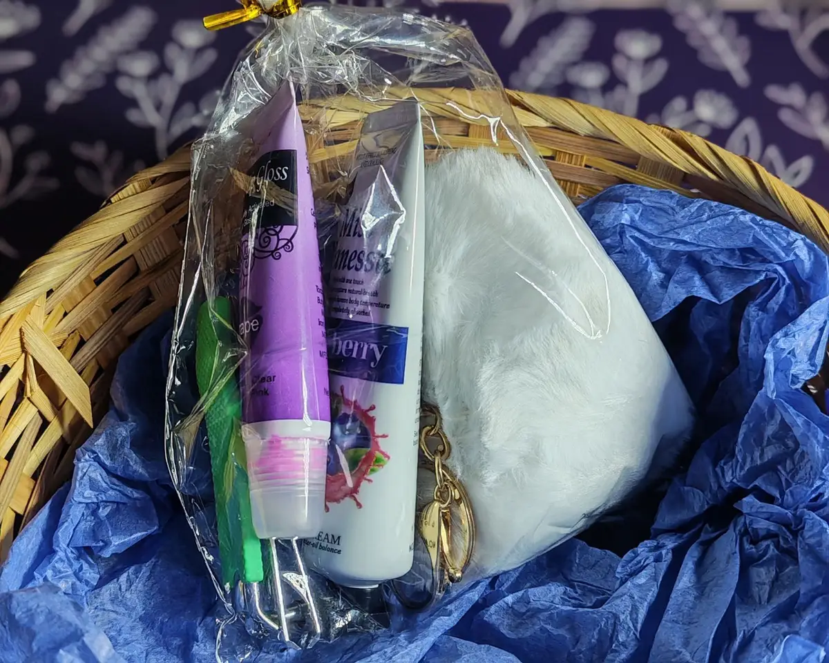Gift Basket Set with Lip Gloss and Hand Cream