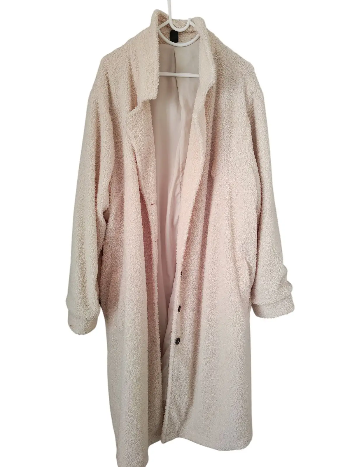 Shein Beige Teddy Coat Size 4XL