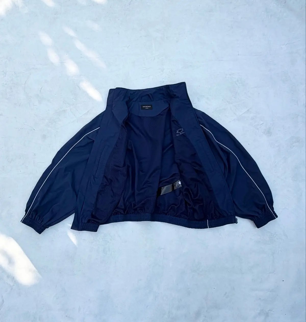 Balenciaga Logo Embroidered Zip Up Track Jacket